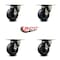 Service Caster 3'' General Duty Dolly Hard Rubber Wheel Swivel Top Plate Caster, 4PK SCC-10S314-HRS-GRY-4 - alternate 4